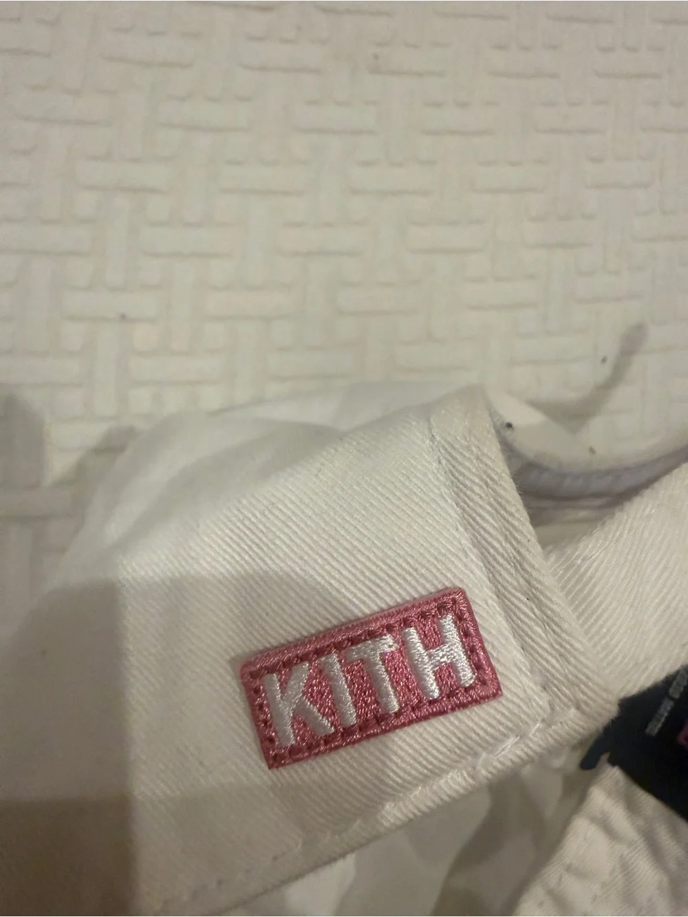 Kith BARBIE White Kids Cap with Pink Script Logo